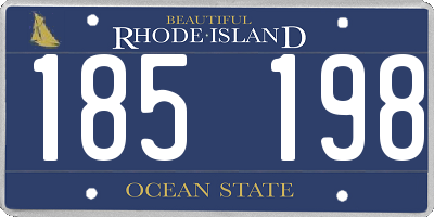 RI license plate 185198