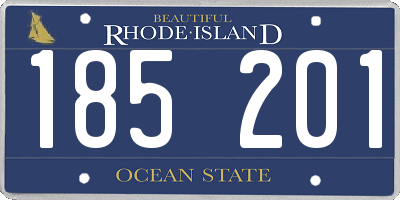 RI license plate 185201