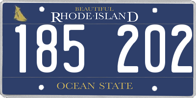 RI license plate 185202