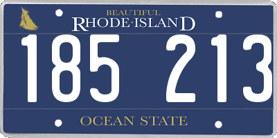 RI license plate 185213