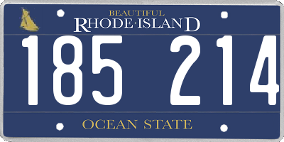 RI license plate 185214