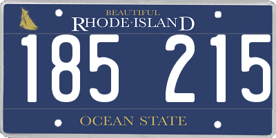 RI license plate 185215