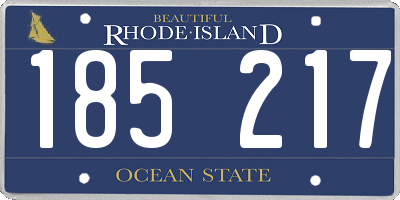 RI license plate 185217