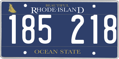 RI license plate 185218