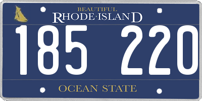 RI license plate 185220