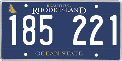RI license plate 185221
