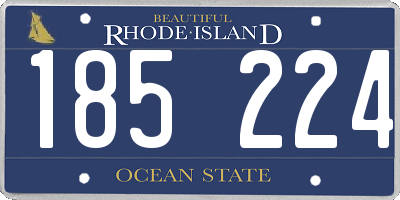 RI license plate 185224