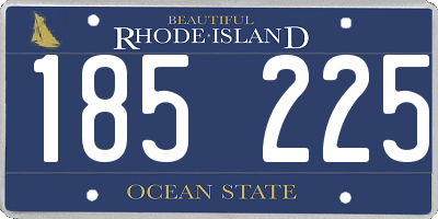 RI license plate 185225