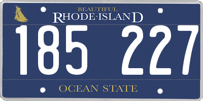 RI license plate 185227