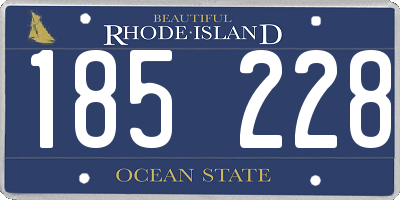 RI license plate 185228