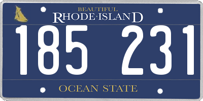 RI license plate 185231