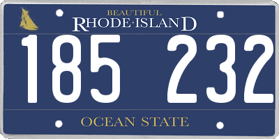 RI license plate 185232