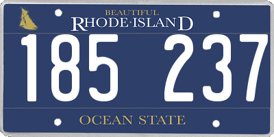 RI license plate 185237