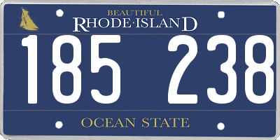 RI license plate 185238