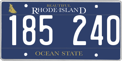 RI license plate 185240