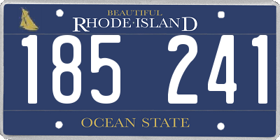 RI license plate 185241