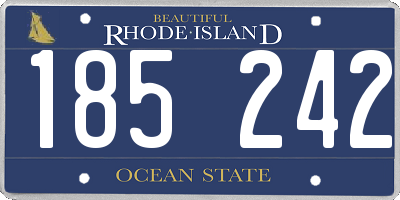 RI license plate 185242