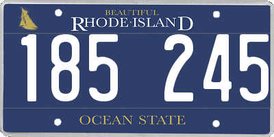 RI license plate 185245