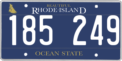 RI license plate 185249