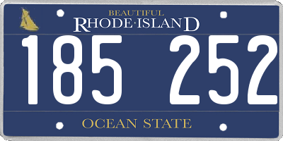 RI license plate 185252