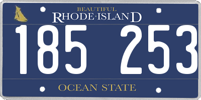 RI license plate 185253