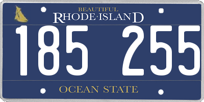RI license plate 185255