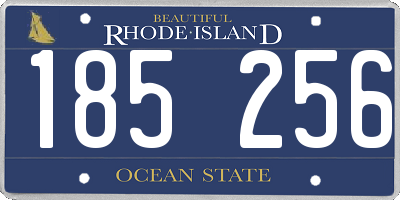 RI license plate 185256