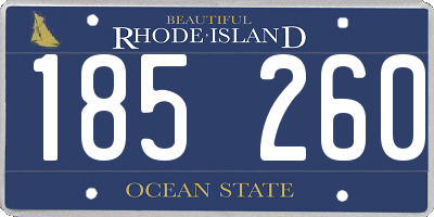 RI license plate 185260