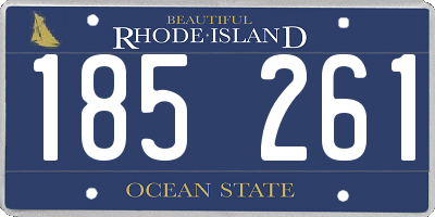RI license plate 185261