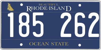 RI license plate 185262