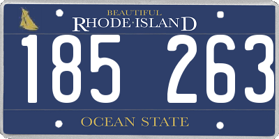 RI license plate 185263