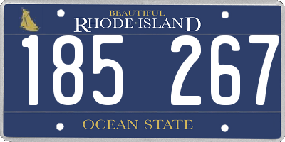 RI license plate 185267