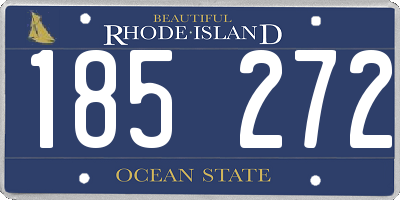 RI license plate 185272