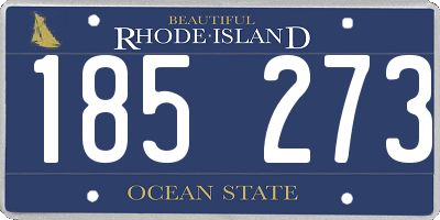 RI license plate 185273