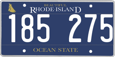 RI license plate 185275