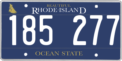 RI license plate 185277