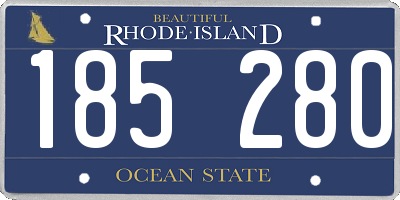 RI license plate 185280