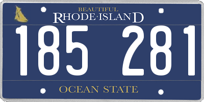 RI license plate 185281