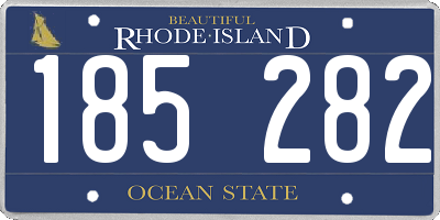 RI license plate 185282