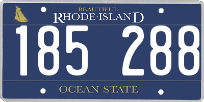 RI license plate 185288