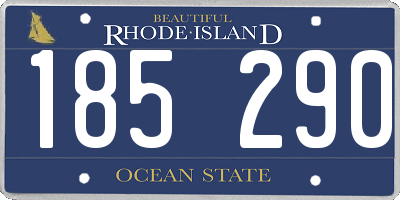 RI license plate 185290