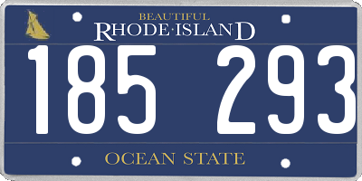 RI license plate 185293
