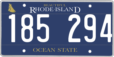 RI license plate 185294