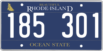 RI license plate 185301