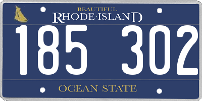 RI license plate 185302
