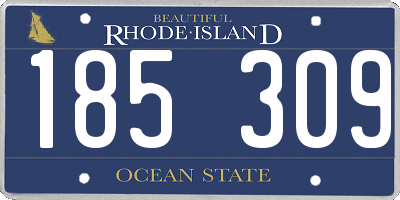RI license plate 185309