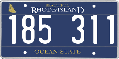 RI license plate 185311
