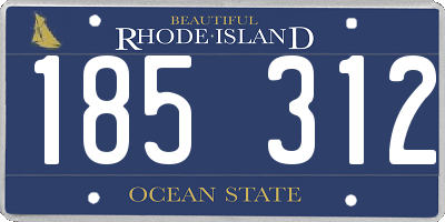 RI license plate 185312