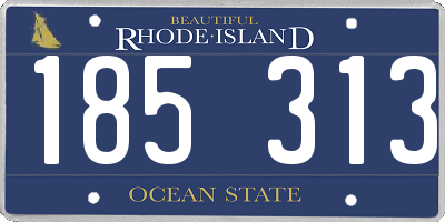 RI license plate 185313