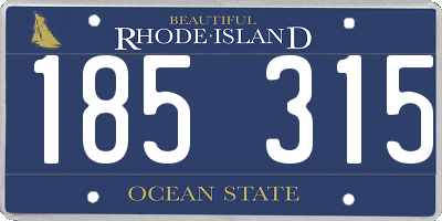 RI license plate 185315